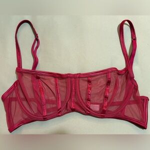 Intimately Free People Red Mesh Bralette